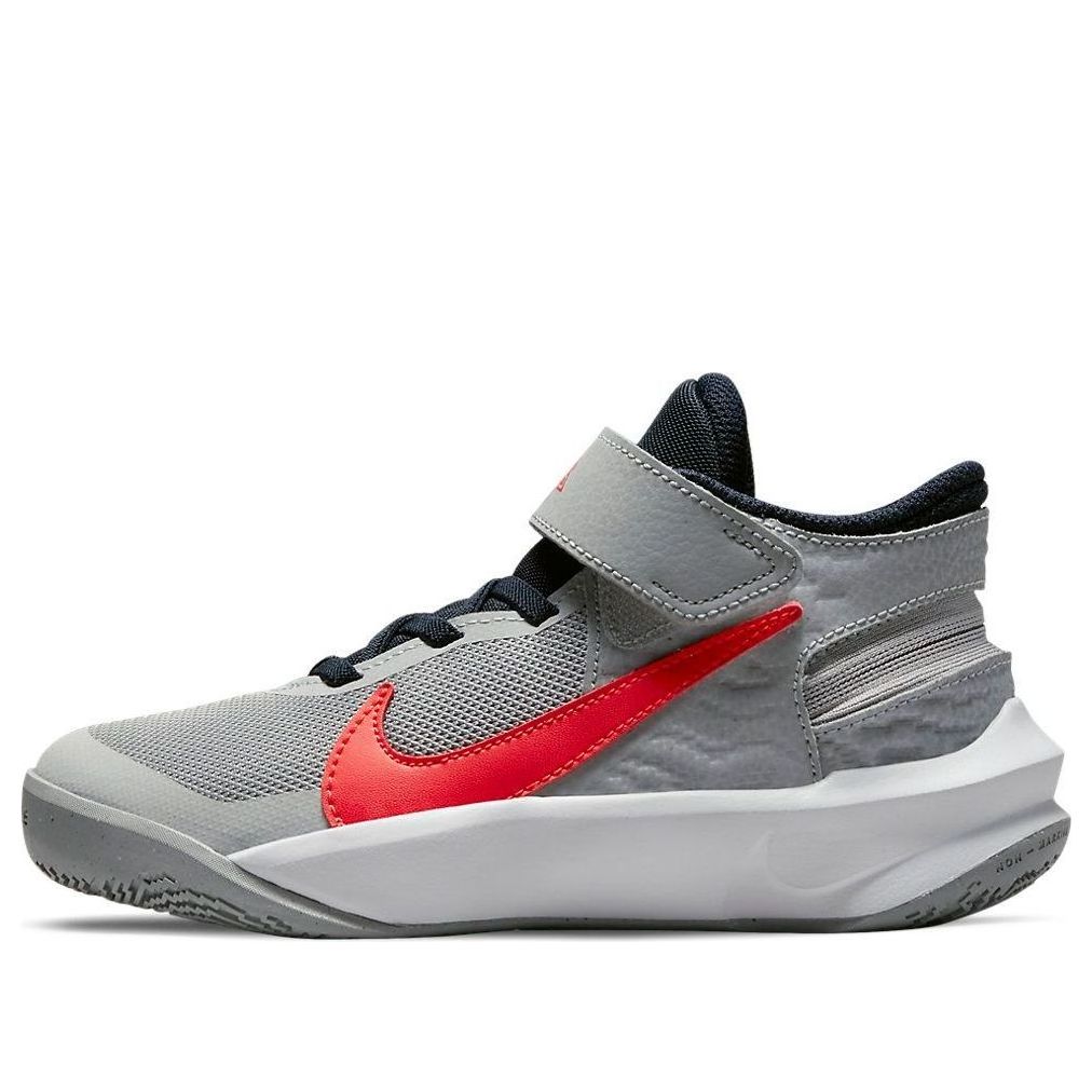 (PS) Nike Team Hustle D10 FlyEase 'Grey Bright Crimson' DD7302-006
