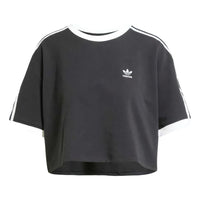 (WMNS) adidas 3s Loose Crop Top Asia Sizing 'Black' JC8149