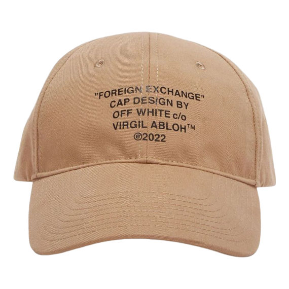 Men's Off-White Logo Alphabet Printing Brown Cap CAP-18534529