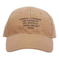 Men's Off-White Logo Alphabet Printing Brown Cap CAP-18534529