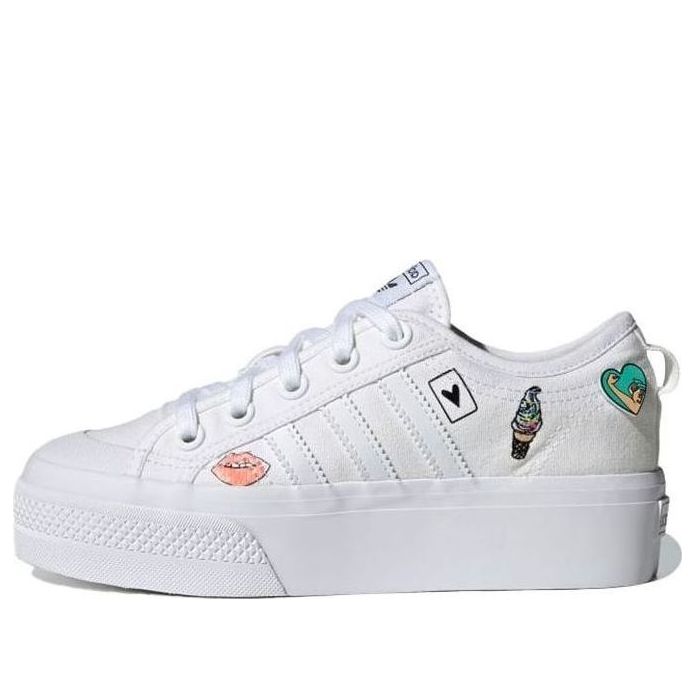 (GS) adidas Nizza Platform J 'White Illustration' FY2531