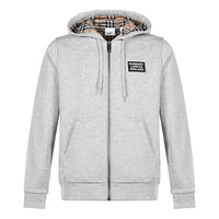 Men's Burberry FW20 Hooded Zipper Jacket Light Grey 80262211