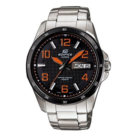 CASIO EDIFICESeriesWatches Men'ses Silver Strap Mens Silver Analog EF-132D-1A4