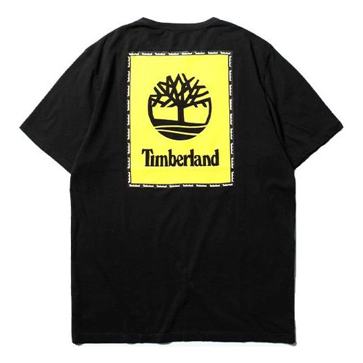 Men's Timberland SS20 Logo Printing Short Sleeve Black A22RP001
