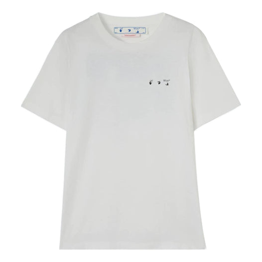 Men's Off-White SS22 Caravaggio Arrow Logo Short Sleeve Version White T-Shirt 17595115367845542048