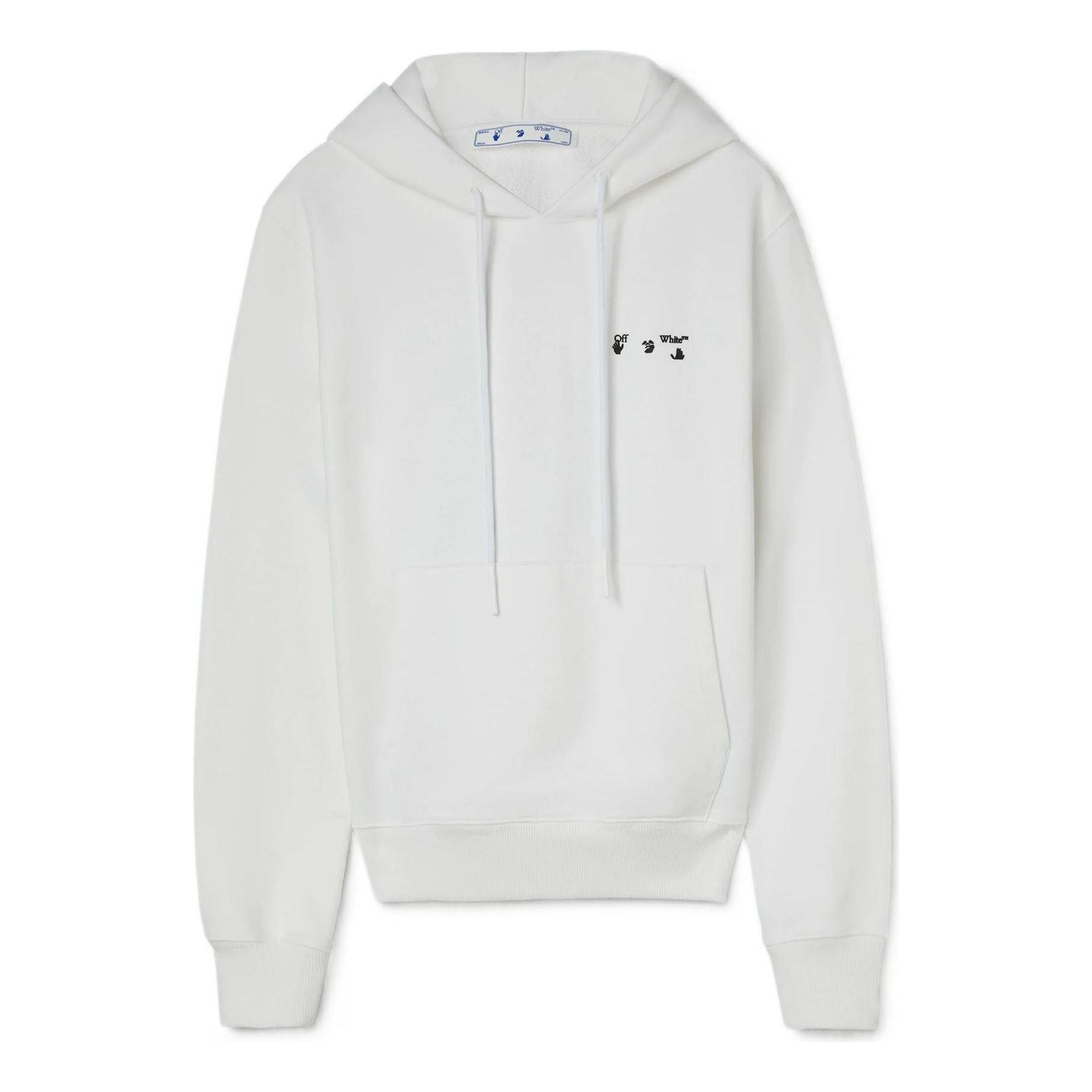 Off-White SS22 Solid Color Hooded Pullover Long Sleeves Unisex White OMBB097C99FLE0040110