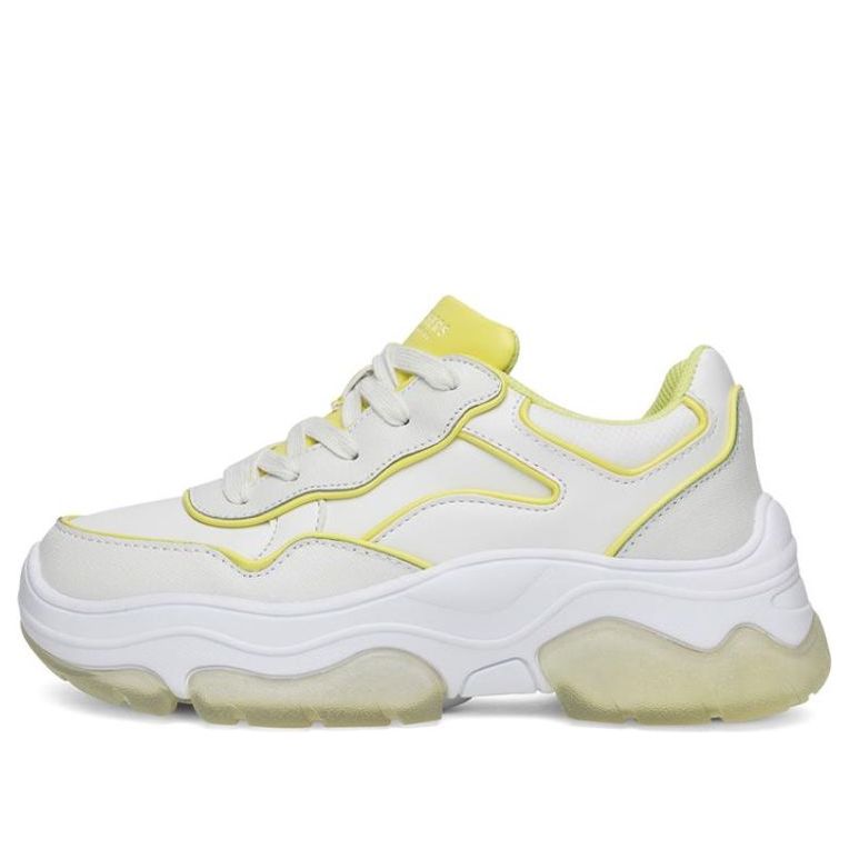 (WMNS) Skechers AMP'D Sport Shoes White/Yellow 155039-WYL