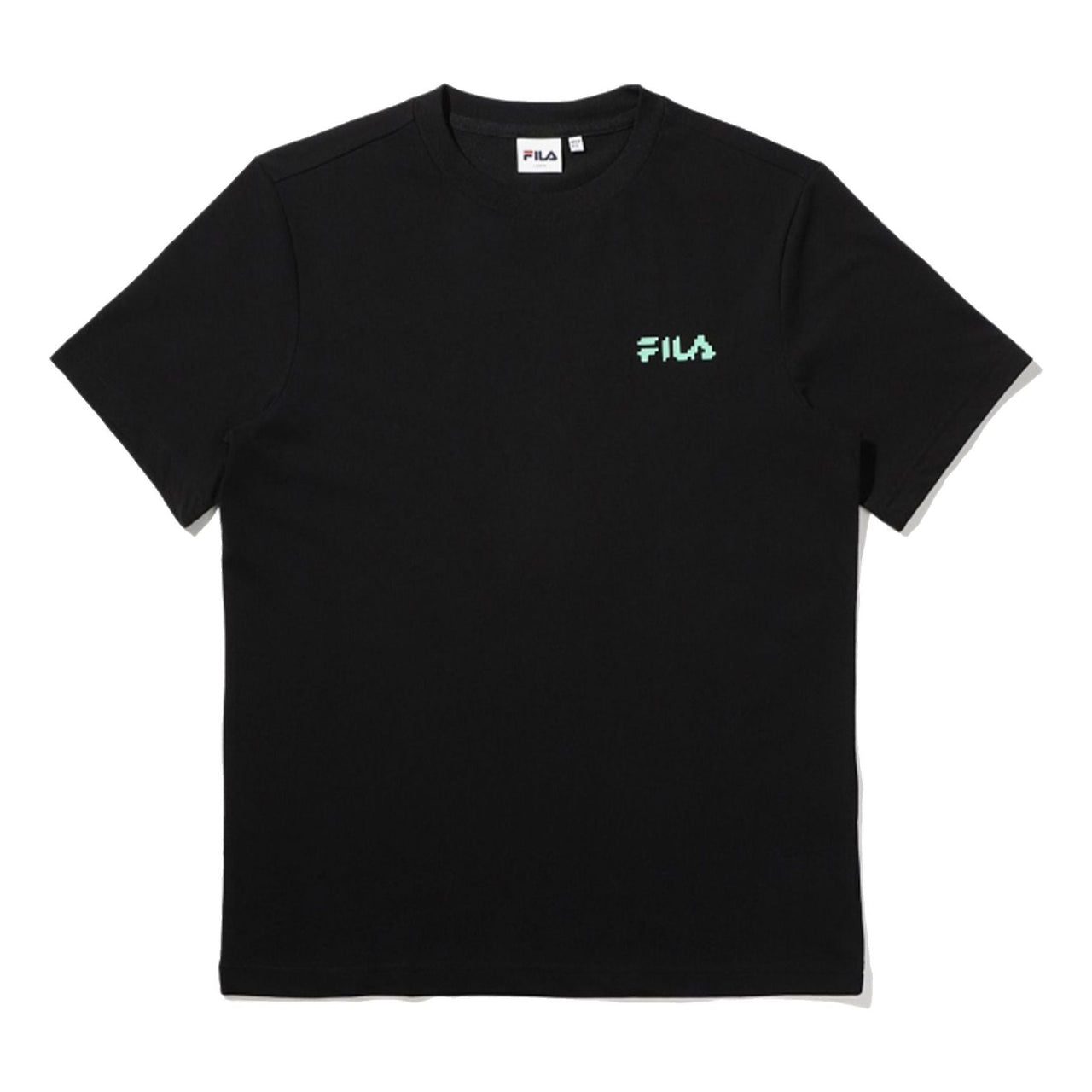 FILA Alphabet Logo Round Neck Short Sleeve Couple Style Black FS2RSD2885X-BLK