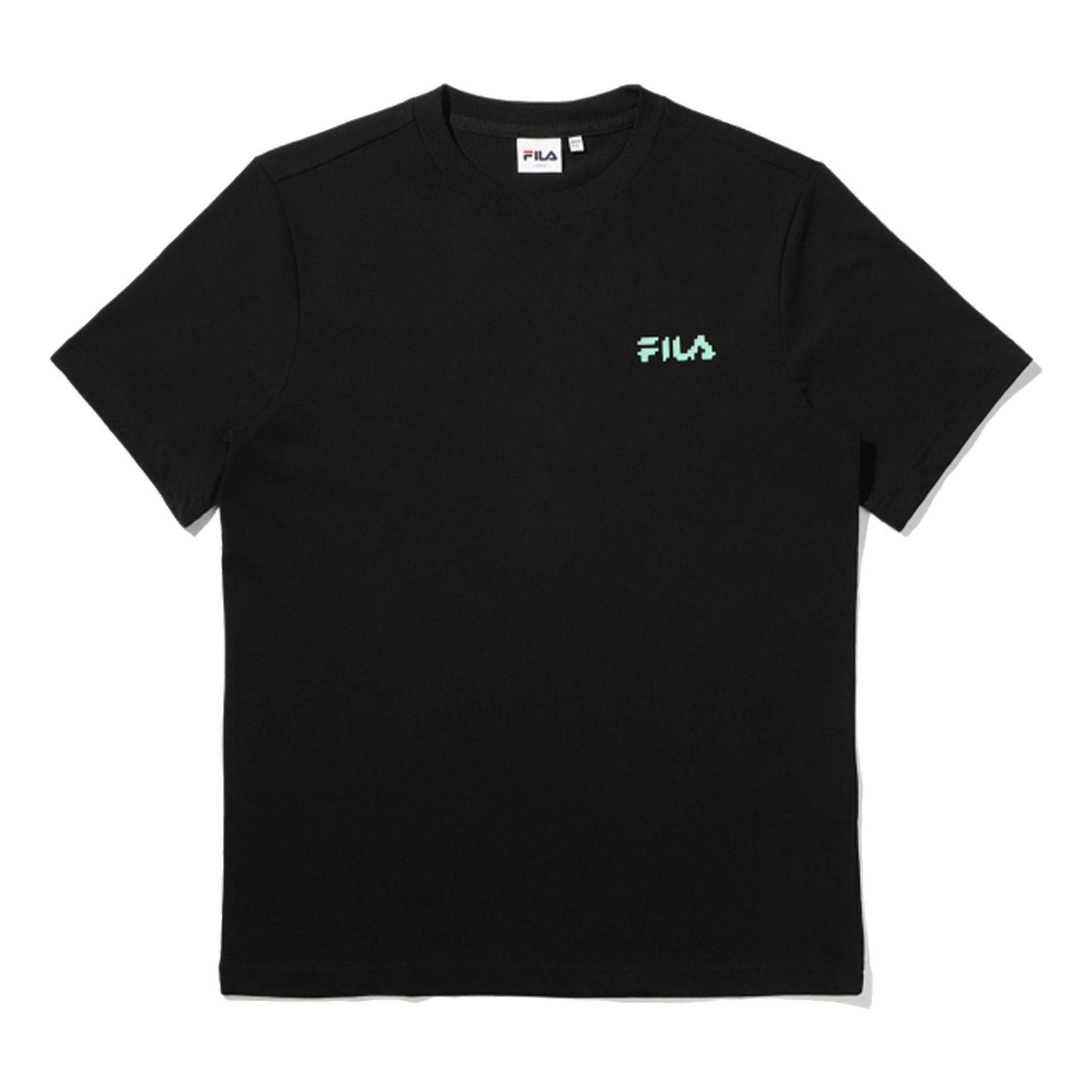 FILA Alphabet Logo Round Neck Short Sleeve Couple Style Black FS2RSD2885X-BLK