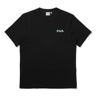 FILA Alphabet Logo Round Neck Short Sleeve Couple Style Black FS2RSD2885X-BLK