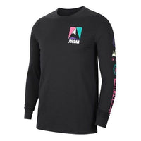 Air Jordan Winter Utility Chest Printing Long Sleeves Black CT3695-010