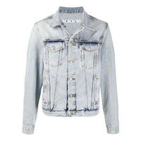 Off-White LogoBleachJean Jacket Men's Light Blue OMYE054F20DEN0014001