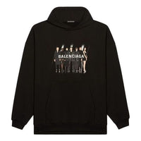 Men's Balenciaga Portrait Logo Printing Black 620973TIVA21000