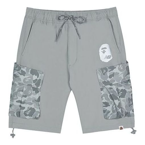 New Balance x A Bathing Ape Relaxed Fit Shorts Asia Sizing 'Grey White' BASP6000-GYX