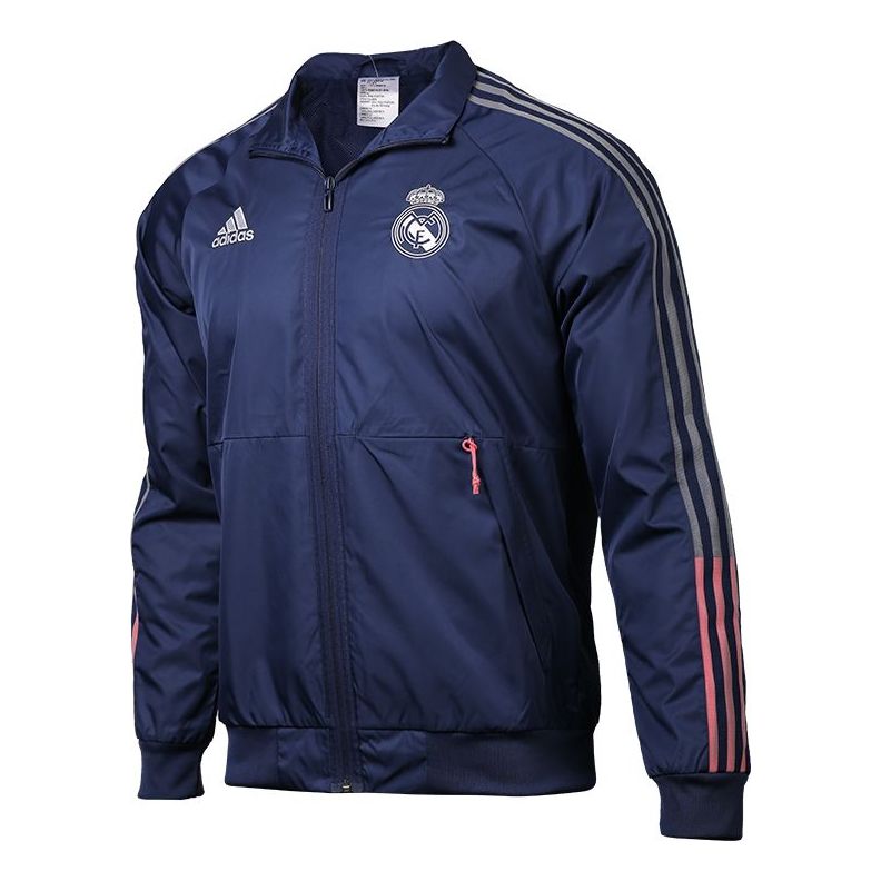 adidas Real Anthem Jkt Real Madrid Soccer/Football Sports Jacket Navy Blue FR3880
