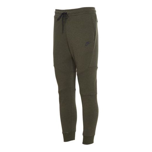 Nike Sportswear Tech Fleece Side Casual Sports Long Pants Green Army green 805163-355