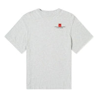 PALM ANGELS Small Palm X Palm Tee Chest Word Embroidered Brown Printing Short Sleeve Gray PMAA038E194130080788