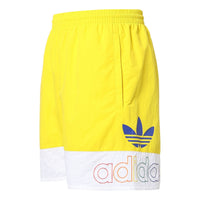 adidas originals Contrasting Colors Logo Printing Sports Shorts Yellow GD0954