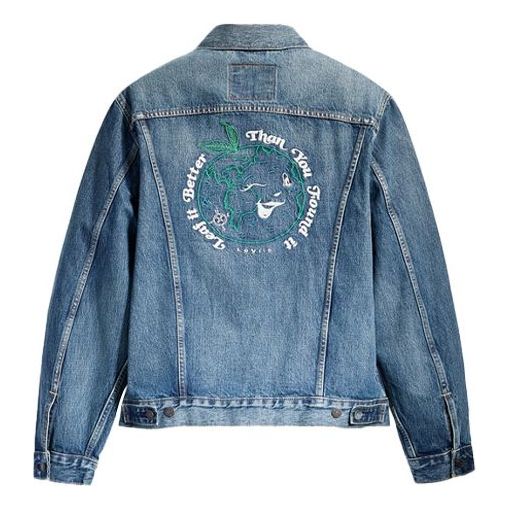 Men's Levis Casual lapel Denim Jacket Denim 85248-0008