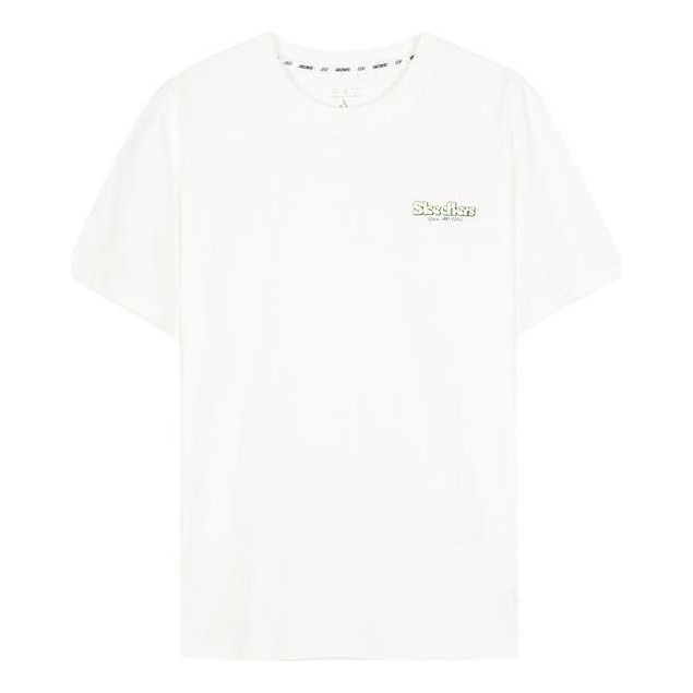 Skechers Casual Sports Short Sleeve T-shirt 'White Yellow' L224U096-000Q