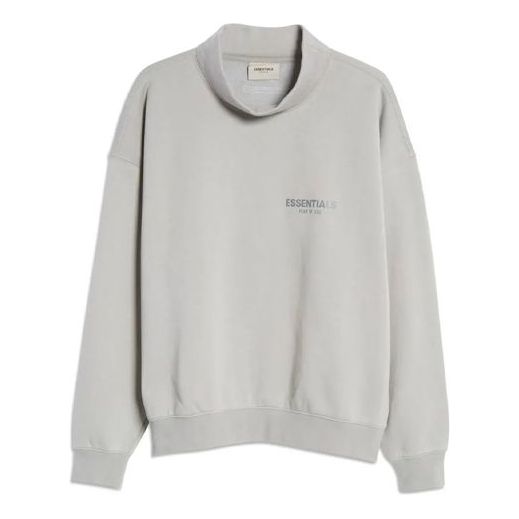 Fear of God Essentials SS21 Mockneck Pullover Cement Pebble FOG-SS21-671