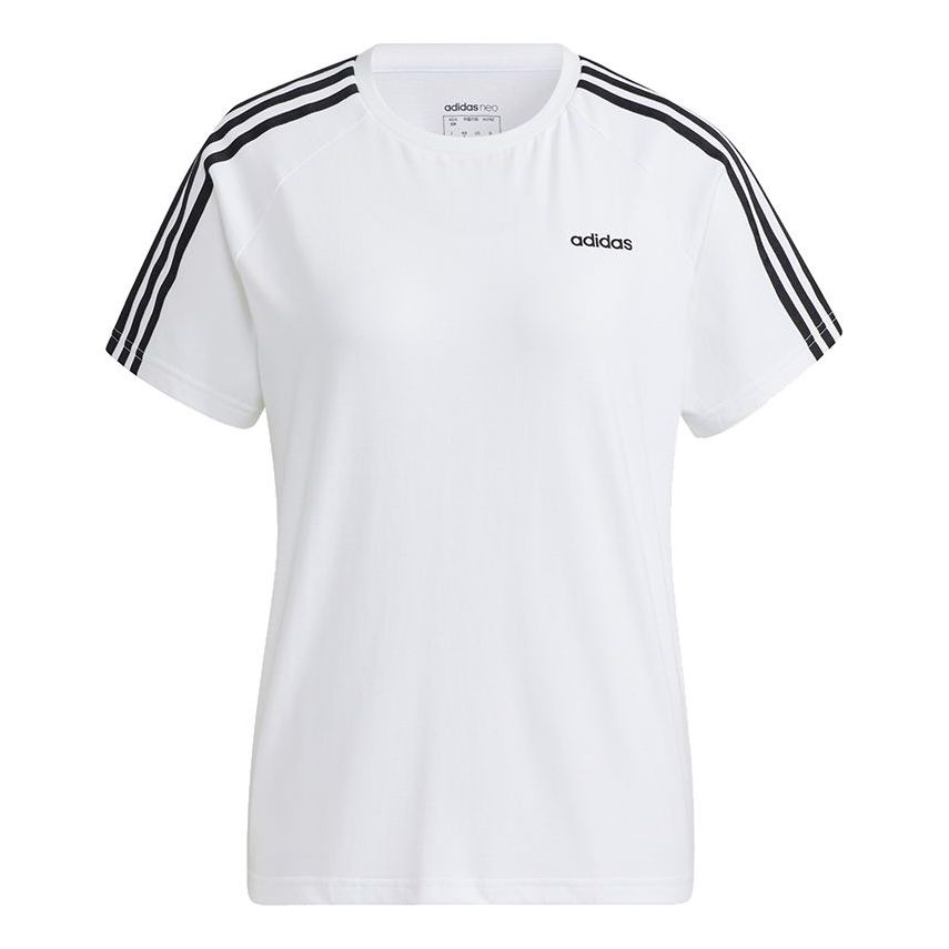 (WMNS) adidas neo Esntl3s Tee Contrasting Colors Sports Short Sleeve White H65453