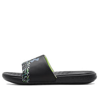 (WMNS) Under Armour Ansa Graphic Slide 'Black Quirky Lime' 3024436-008