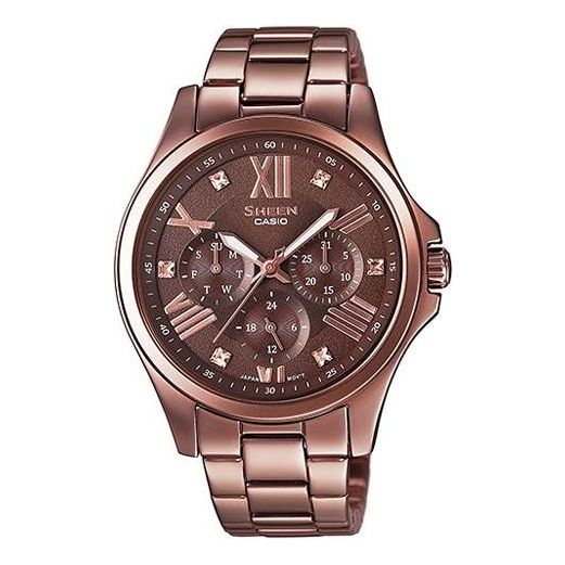 CASIO SHEEN Stainless Steel Strap Brown Analog SHE-3806BR-5A