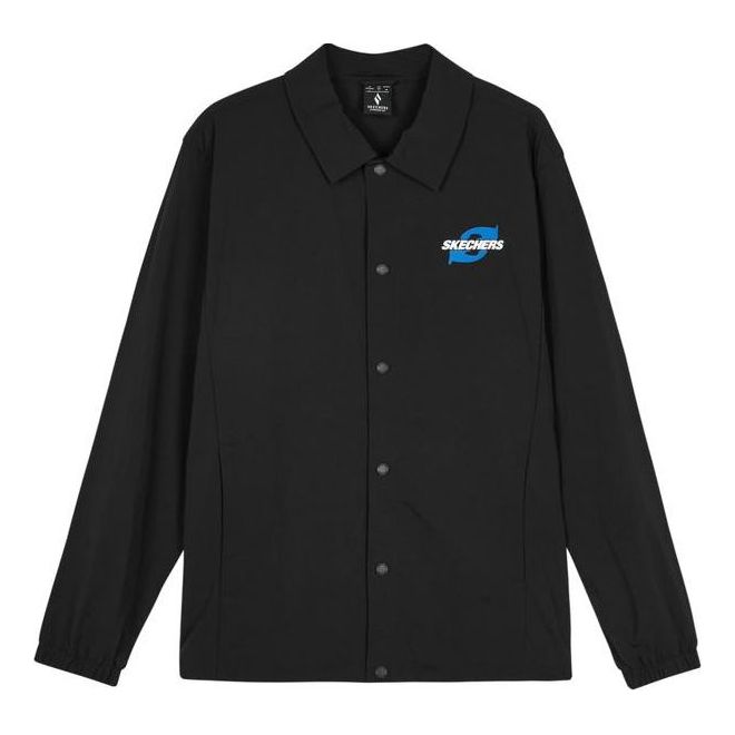 Skechers Casual Letter Printed Jacket 'Black' L224M049-0018