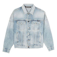 PALM ANGELS Logo Denim Jacket Back logo Washed Blue PWYE003S20DEN0014001