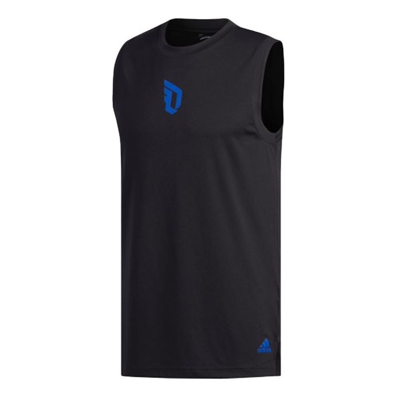 adidas Dame Tank Training Gym Sports Basketball Vest Black DZ0589