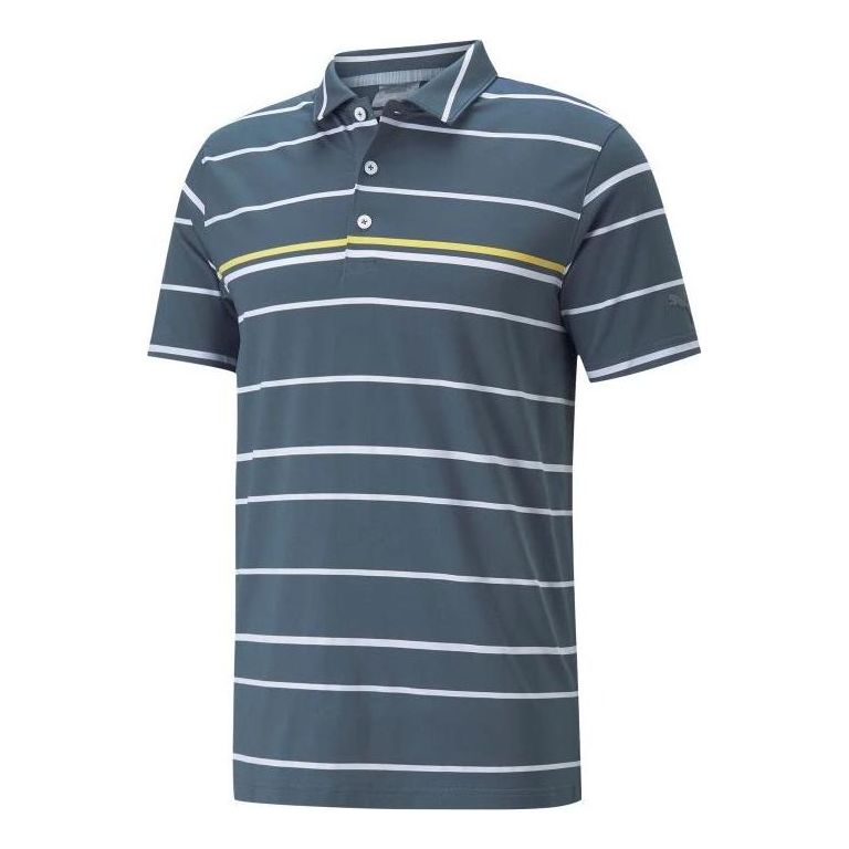 PUMA Mattr Striper Golf Polo Shirt 'Teal' 532976-11