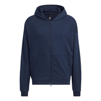 adidas Hooded Full-Zipper Sweatshirt Blue Logo HD0081
