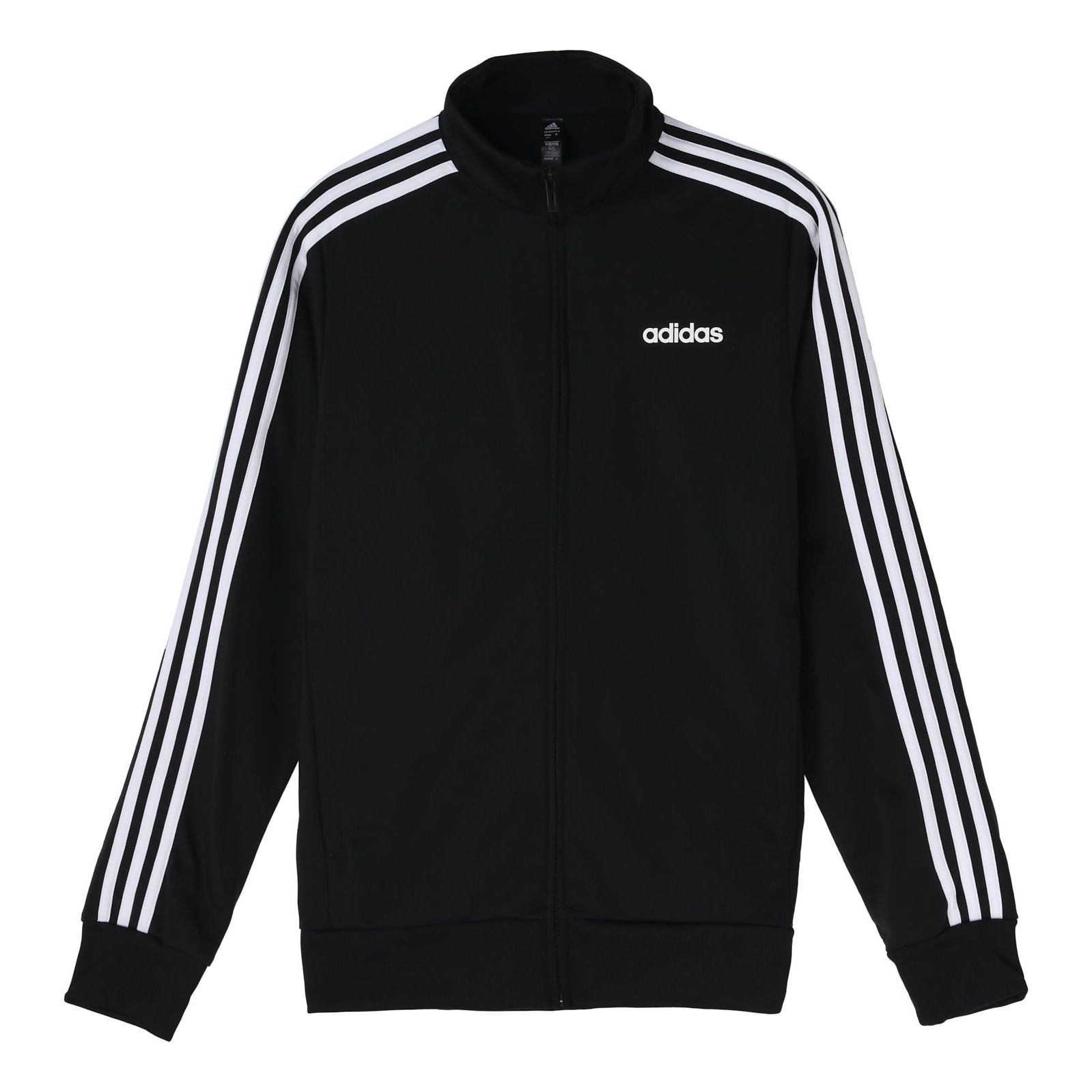 adidas Stand Collar Casual Sports Running Jacket Black FM5770