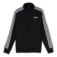 adidas Stand Collar Casual Sports Running Jacket Black FM5770