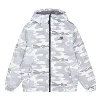 New Balance Sport Printed Logo Puffer Jacket Asia Sizing 'White Camo' AMJ13335-WM
