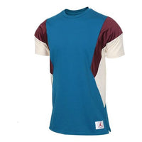 Nike Colorblock Sports Running Round Neck Quick Dry Short Sleeve Blue AO0415-301