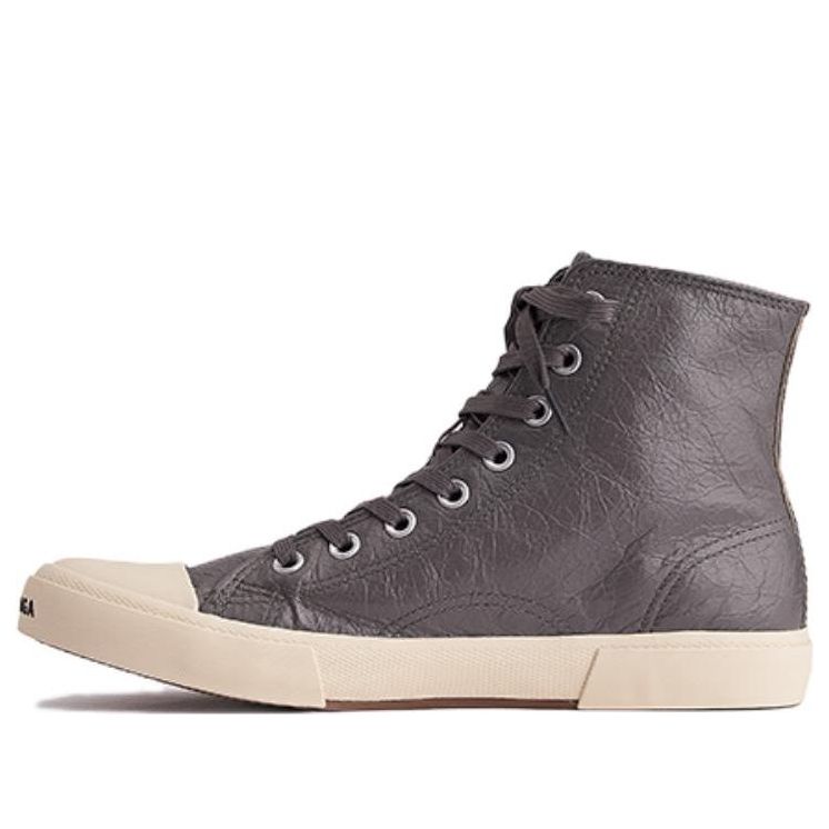 Balenciaga Paris High Top Sneakers 'Brown Leather and White Rubber' 688752W3RCA1890