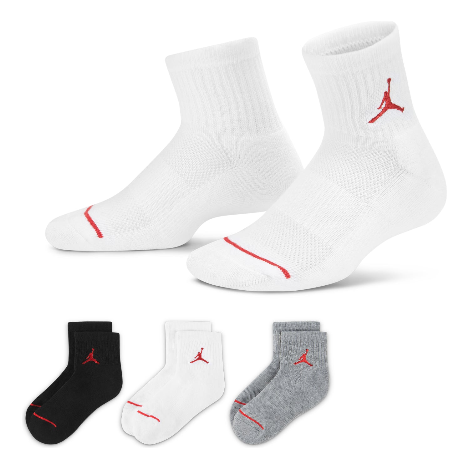 (GS) Air Jordan Comfortable Sports Socks (3 pairs) 'Multi-Color' HA5109-063