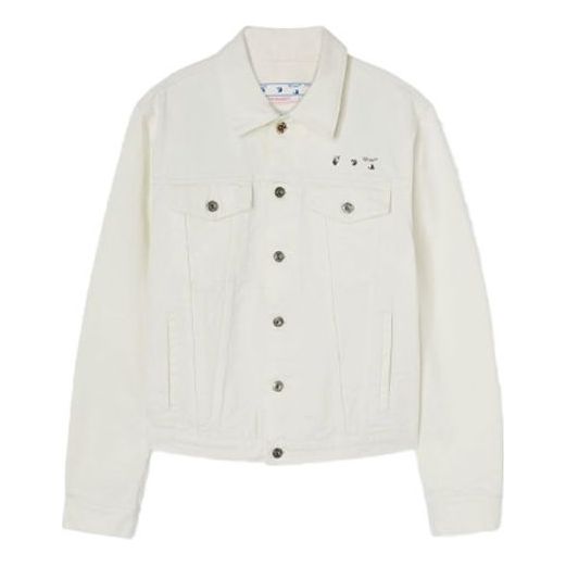 Off-White SS22 Logo Shirt Denim Jacket Version White OMYE079C99DEN0010110