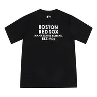 MLB Boston Red Sox Basic Printing Short Sleeve Unisex Black 31TS04031-43L