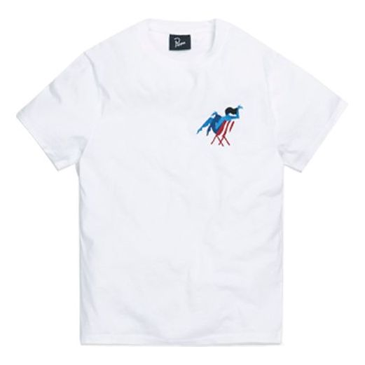 KITHX BY PARRA MADAME Beach Pattern Short Sleeve White PA43740-WHT