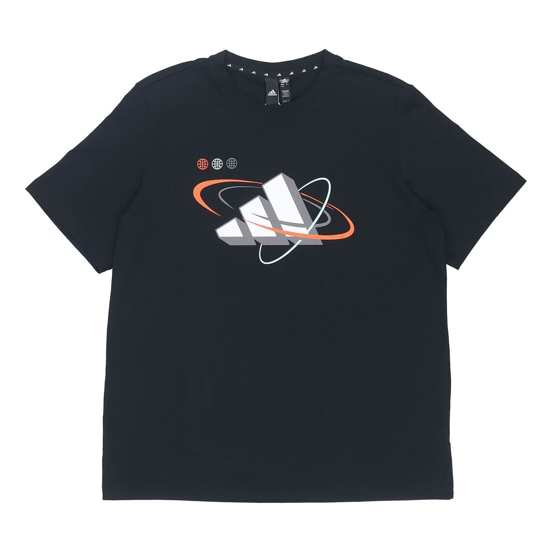 adidas Ub Gfx T Bos Logo Printing Sports Round Neck Short Sleeve Black GP0856