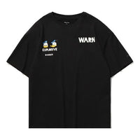 (WMNS) Li-Ning x Disney Crossover Sports Fashion Series Subject Printing Loose Sports Round Neck Short Sleeve 'Black' AHSR342-2