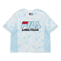 FILA FUSION Logo Printing Loose Knit Sports Short Sleeve White T11W125115F-LB