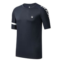 FILA Athletics Alphabet Logo Printing Sports Short Sleeve Blue A11M021109F-NV