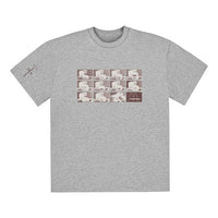 Travis Scott Cactus Jack x McDonald Crossover Chest Pattern Printing Short Sleeve Unisex Gray TC-4