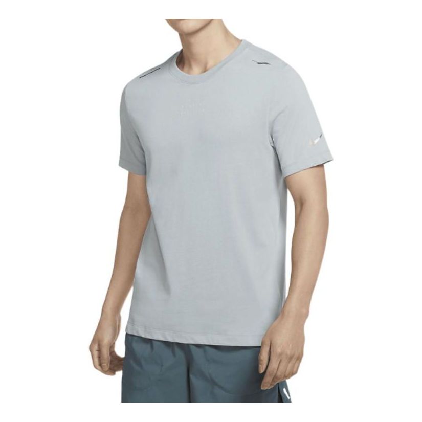 Nike Sportswear Fast-Dry Knitting Casual Sport Short Sleeve Men's Grey DJ7816-040
