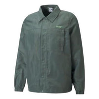 PUMA Classics Retro Casual Coach Jacket Green 534367-68