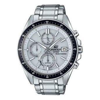 CASIO Quartz Waterproof Solar Powered Mens SilverWhite Analog EFS-S510D-7AVUPR